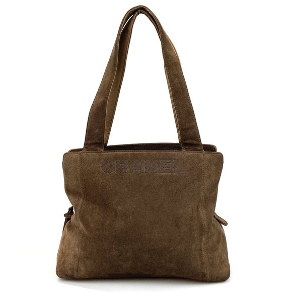 CHANEL Handbag tote CC suede brown - Picture 10 of 14